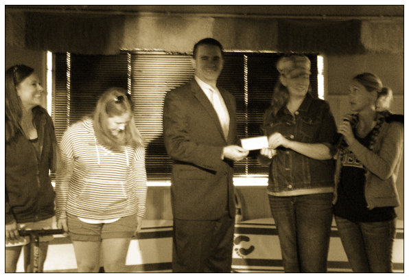 #JerseyLove Trip Organizers Giving Our Donation to "Mayor Matt" of Belmar.