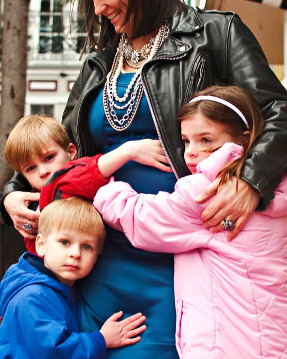 Cristie Ritz King with her little kids